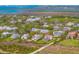 Picturesque aerial view of houses nestled near marsh, with a waterway visible in the background at 2114 Pettigrew St, Sullivans Island, SC 29482