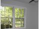 Double-paned window with green trees visible outside at 212 Blue Heron Dr, Summerville, SC 29485