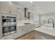 This gourmet kitchen features stainless steel appliances and custom cabinets at 318 O'Malley Dr, Summerville, SC 29483