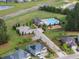Aerial view of community pool and playground with homes, pond, and ample green space at 321 Sanctuary Park Dr, Summerville, SC 29486
