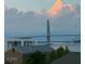 Distant view of the impressive Ravenel Bridge from property, with white clouds at 330 Concord St # 6C, Charleston, SC 29401