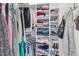 Organized walk-in closet featuring ample storage and a variety of clothing and accessories at 3372 Billings St, Mount Pleasant, SC 29466
