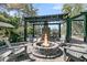 Inviting outdoor firepit area with Adirondack chairs, a pizza oven, and a grill for entertaining at 3610 Legareville Rd, Johns Island, SC 29455