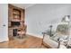 Bright office area includes wood built-ins and views of the backyard at 3610 Legareville Rd, Johns Island, SC 29455