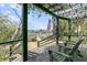 Picturesque outdoor patio with views of the dock and waterfront, complete with American flag at 3610 Legareville Rd, Johns Island, SC 29455