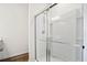Modern walk-in shower featuring sleek glass doors and contemporary fixtures at 412 Pender Woods Dr, Summerville, SC 29486