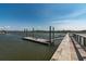 Scenic view of a private dock on a calm river under a clear blue sky at 421 Royal Assembly Dr, Charleston, SC 29492