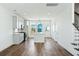 Inviting living room showcasing hardwood floors, and a combined kitchen and living space at 816 Gentle Breeze Dr, Summerville, SC 29486