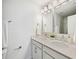 Bright bathroom with a double vanity, quartz countertop, modern fixtures and framed mirrors at 827 Alma Square Dr, Moncks Corner, SC 29461