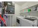 Laundry room with washer, dryer, shelving and some storage supplies at 880 Simpkins St # 2, Charleston, SC 29412