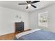 Bedroom with hardwood floors, neutral walls, ceiling fan and large dresser at 105 Dalton Ave, North Charleston, SC 29420