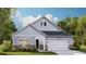 Charming single-story home with stone accents, a two-car garage and manicured lawn at 1157 Darling St, Summerville, SC 29485