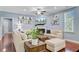 Cozy living room with hardwood floors, fireplace, and stylish decor at 1215 Dingle Rd, Mount Pleasant, SC 29466