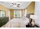 Inviting bedroom featuring lots of light, ceiling fan and ensuite bath at 1215 Dingle Rd, Mount Pleasant, SC 29466