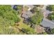 Aerial view of a home with a large, private backyard surrounded by mature trees at 122 William St, Summerville, SC 29486