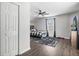 Comfortable bedroom offers plush rug, ceiling fan, and a bright window at 133 Hanahan Plantation Cir, Hanahan, SC 29410