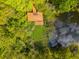 Overhead shot of a dock and bench on a pond surrounded by greenery at 133 Hanahan Plantation Cir, Hanahan, SC 29410