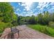 Scenic view of pond surrounded by lush greenery with access to a wooden dock at 133 Hanahan Plantation Cir, Hanahan, SC 29410