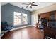 Office with hardwood floors, natural light, built in desk, and ample workspace at 1440 Teaberry Path, Charleston, SC 29414