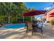 Backyard pool with a table and chairs on the patio at 1440 Teaberry Path, Charleston, SC 29414