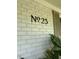 Close up of house address number 