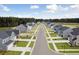 Street view of new homes, each with manicured lawns and driveways, in a well-planned community at 263 Camellia Bloom Dr, Moncks Corner, SC 29461