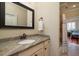 Bathroom with granite counters, updated faucet, and a walk in shower at 3547 Holmgren St, Mount Pleasant, SC 29466