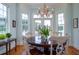 Charming dining room with natural light, hardwood floors, and elegant chandelier at 3547 Holmgren St, Mount Pleasant, SC 29466