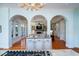 Open kitchen with granite counters and stainless steel appliances leading to an open floor plan living space at 3547 Holmgren St, Mount Pleasant, SC 29466