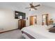 Comfortable main bedroom with vaulted ceilings and a large entertainment center at 406 King Charles Cir, Summerville, SC 29485