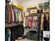 Walk-in closet features ample shelf and hanging storage, plus room for boxes and containers at 411 Freeland Way, Moncks Corner, SC 29461