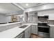 Open concept kitchen with stainless steel appliances and modern countertops at 422 Temple Rd, Ladson, SC 29456