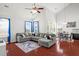 Spacious living room with vaulted ceiling and dining area at 514 Morelets Dr, Moncks Corner, SC 29461