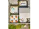 Overhead shot of stylish rooftop patio boasting distinct lounge areas and a checkered-tile design at 517 King St # 1, Charleston, SC 29403