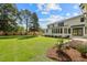 Expansive backyard featuring a lush green lawn, mature trees, and a privacy fence at 924 Trowman Ln, Mount Pleasant, SC 29464
