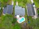 Aerial view of a house with a private backyard swimming pool at 1016 Providence Way, Summerville, SC 29483