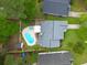 Aerial view of a house with a private backyard swimming pool at 1016 Providence Way, Summerville, SC 29483