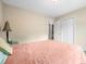 Bedroom with wood floors, a bed, side table and view of the doorway at 1016 Providence Way, Summerville, SC 29483