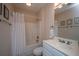 Clean bathroom with a shower-tub combination, white vanity, and a neutral color scheme at 1025 Riverland Woods Pl # 1023, Charleston, SC 29412