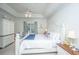 Spacious bedroom with trey ceiling, ceiling fan, and bright light from the window at 1025 Riverland Woods Pl # 1023, Charleston, SC 29412