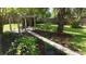 Beautiful backyard garden with a pergola and dining set at 104 Waccamaw Dr, Summerville, SC 29485