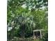 Beautiful garden featuring a palm tree, colorful flowers, and a charming white pergola at 104 Waccamaw Dr, Summerville, SC 29485