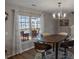 Charming dining room with elegant lighting and a stylish table setting, perfect for Gathering meals at 1097 Briar Rose Ln, Ladson, SC 29456