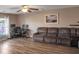 Comfortable living room setup, great for relaxing or home office, with a large sectional sofa at 1097 Briar Rose Ln, Ladson, SC 29456