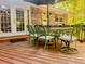 Relax on your back deck with patio seating, a great outdoor gathering space at 114 California Ave, Moncks Corner, SC 29461