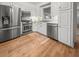 Well-equipped kitchen with stainless steel appliances, white cabinets, and stylish backsplash at 114 California Ave, Moncks Corner, SC 29461