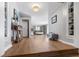 Open concept living room with hardwood floors and elegant design throughout the space at 114 California Ave, Moncks Corner, SC 29461
