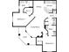 Detailed floor plan showcasing the layout with two bedrooms, a lanai, a living room, and a kitchen at 1300 Park West Blvd # 101, Mount Pleasant, SC 29466