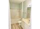 Clean bathroom with a shower-tub combination and a well-lit vanity at 1300 Park West Blvd # 406, Mount Pleasant, SC 29466