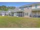 Townhouse backyard view, showing screened porch, well maintained lawn and surrounding community at 131 Buchanan Cir, Goose Creek, SC 29445